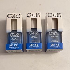 Color Club Dry Ice Quick Dry Drops 3 New Bottles